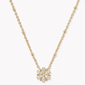 Kendra Scott Gold Necklace with Snowflake Pendant